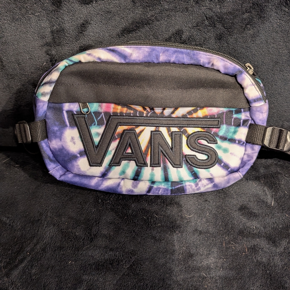 Vans Black and Purple Tie-Dye Waist Bag